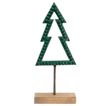 Green Outline Christmas Tree - The Fox Decor